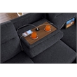 Lilola Home Kipling II 95-inch Dark Gray Chenille Sleeper Sectional Sofa