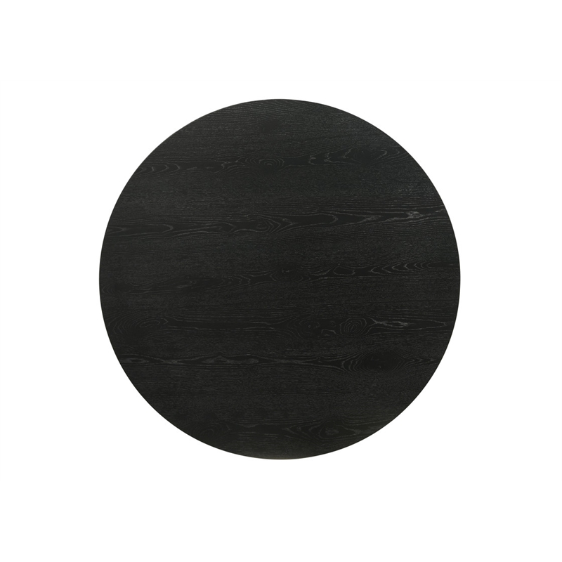 Jasper Ebony Black 2-Piece Round Wood Coffee & End Table Set