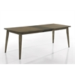 Bistro 9-Pc Walnut Mixed Wood Fin.Dining Set-Extendable Tbl & 8 Linen Chrs