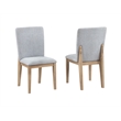 Bistro 9-Pc Walnut Mixed Wood Fin.Dining Set-Extendable Tbl & 8 Linen Chrs