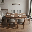Ashcroft Levi Fabric Upholstered Dining Chair in Light Gray (Set of 2)