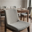 Ashcroft Levi Fabric Upholstered Dining Chair in Light Gray (Set of 2)