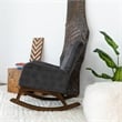 Logan Modern Indoor Livingroom Fabric Rocking Accent Chair in Gray