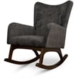 Logan Modern Indoor Livingroom Fabric Rocking Accent Chair in Gray