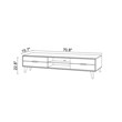 Lennon Mid Century Modern Brown Wood TV Stand with 6 Storage Cabinet