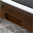 Vicenza Mid Century Solid Wood Walnut TV Stand with 6 Storage Cabinet