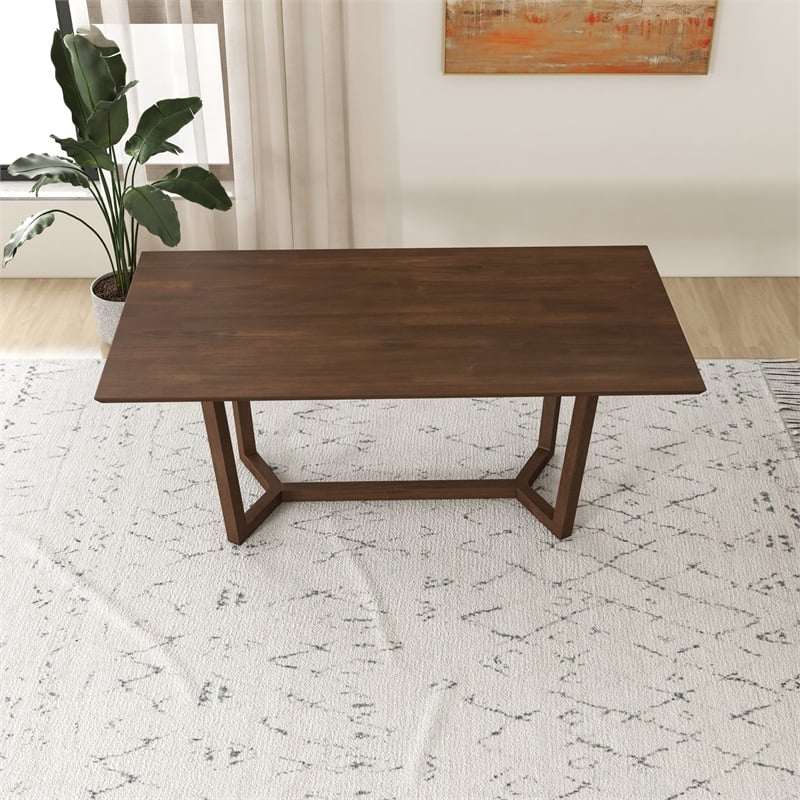 Luxley Mid Century Modern Style Solid Wood Walnut 71