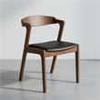 Roxy Mid-Century Modern Faux Leather Dining Chair in Black (Set of 2)