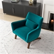 Gatsby Mid-Century Modern Tight Back Velvet Upholstered Armchair in Teal