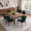 Grayson Mid-Century Modern Velvet Dining Chair in Green (Set of 2)
