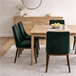Grayson Mid-Century Modern Velvet Dining Chair in Green (Set of 2)
