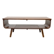Connor Mid-Century Modern Rectangular Solid Wood Coffee Table in Brown