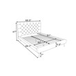 Alice Mid Century Modern Gray Velvet Upholstered Queen Platform Bed