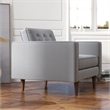 Harriet Mid Century Modern Furniture Style Velvet Accent Armchair in Gray