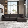 Tesla Mid Century Furniture Style Modular Fabric L-Shaped Comfy Sectional Couch