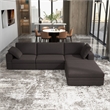 Tesla Mid Century Furniture Style Modular Fabric L-Shaped Comfy Sectional Couch
