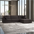 Tesla Mid Century Furniture Style Modular Fabric L-Shaped Comfy Sectional Couch