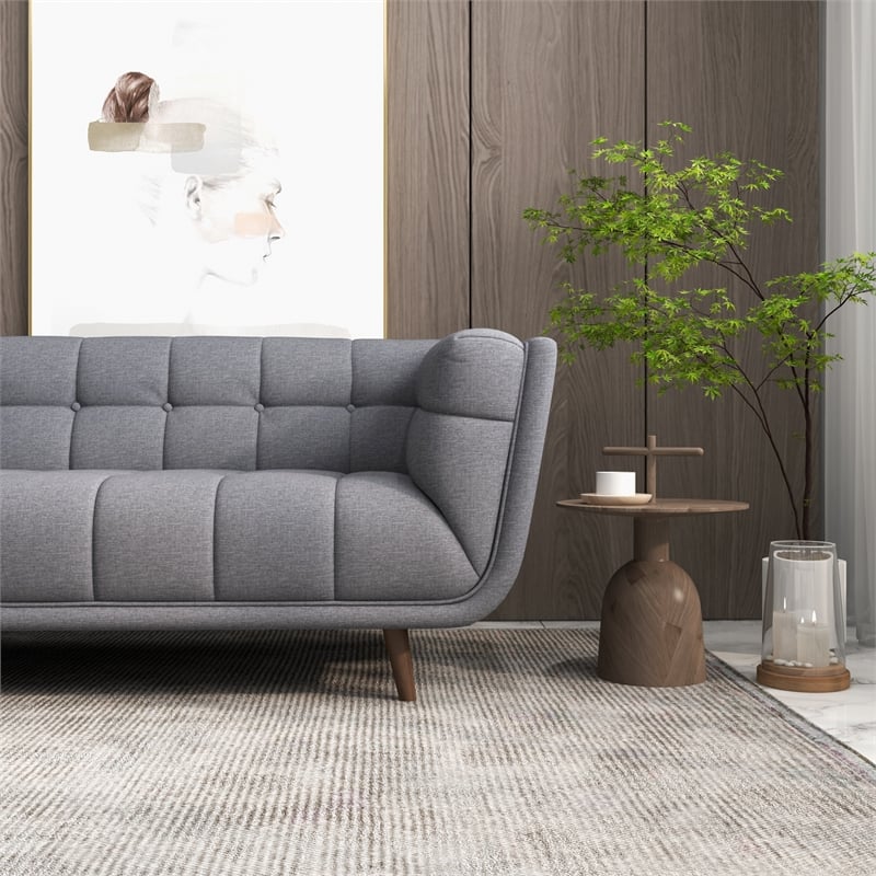 Alosio Grey Fabric Modern Living Room Corner Sectional Sofa