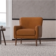 Silvan Luxury Modern Tufted Full Grain Tan Leather Accent Armchair