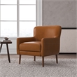 Silvan Luxury Modern Tufted Full Grain Tan Leather Accent Armchair