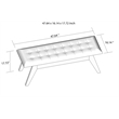 Neva Button-Tufted Genuine Leather Upholstered Bench in Tan