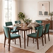 Valentine Mid Century Modern Green Velvet Dining Chair Set