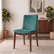 Valentine Mid Century Modern Green Velvet Dining Chair Set