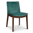 Valentine Mid Century Modern Green Velvet Dining Chair Set