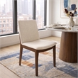Valentine Mid-Century Modern Cream Fabric Dining Chair (Set of 2)