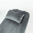 Revi Mid Century Modern Glider Velvet Rocking Chair for Nursery in Gray
