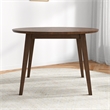 Crawford Mid Century Modern Style Solid Wood Walnut Round 43