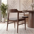 Buford Mid-Century Modern Polyester Blend Fabric Dining Chair in Gray (Set of 2)
