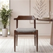 Buford Mid-Century Modern Polyester Blend Fabric Dining Chair in Gray (Set of 2)