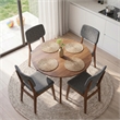 Aria Mid-Century Modern Fabric Dining Room&Kitchen Chair in Gray (Set of 2)