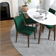 Kurt Modern Solid Wood Walnut Dining Room & Kitchen Table and Chairs for 4