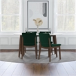 Kurt Modern Solid Wood Walnut Dining Room & Kitchen Table and Chairs for 4