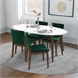 Kurt Modern Solid Wood Walnut Dining Room & Kitchen Table and Chairs for 4