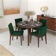 Isla Modern Solid Wood Walnut Dining Room & Kitchen Table and Chair Set of 4