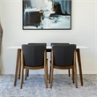 Denali Modern Solid Wood Walnut Kitchen & Dining Room Table and Chairs for 4