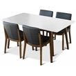 Denali Modern Solid Wood Walnut Kitchen & Dining Room Table and Chairs for 4