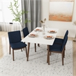 Desiree Modern Solid Wood Walnut Kitchen & Dining Room Table and Chairs for 4