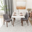 Diamond Modern Solid Wood Dining Table and 4 Chair Set