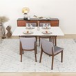 Diamond Modern Solid Wood Dining Table and 4 Chair Set