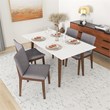 Diamond Modern Solid Wood Dining Table and 4 Chair Set