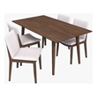 Dolores Mid Century Modern Kitchen Table and Chairs for 4