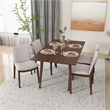 Dolores Mid Century Modern Kitchen Table and Chairs for 4