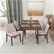 Dolores Mid Century Modern Kitchen Table and Chairs for 4
