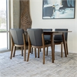 Drew Modern Solid Wood Walnut Dining Room & Kitchen Table and 4 Chair Set