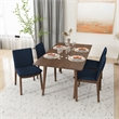 Drew Modern Solid Wood Walnut Dining Room & Kitchen Table and Chair Set of 4