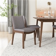 Dulce Modern Solid Wood Walnut Dining Table and 4 Chair Set